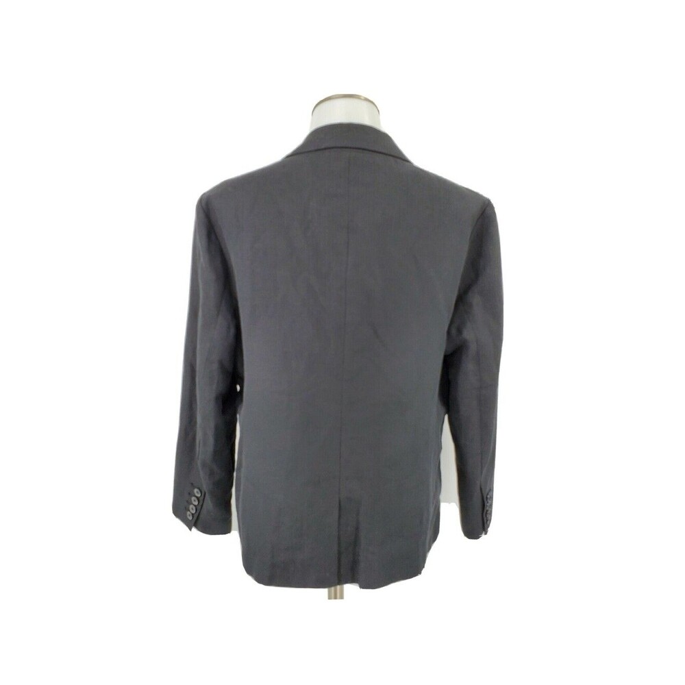 Lucky Brand Womens Patch Pocket Blazer Jacket Linen Blend Black Size 12 - Picture 5 of 8